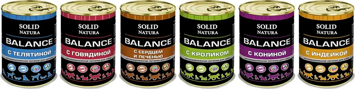 Консервированный корм Solid Natura Balance для собак (Жестяная банка, 340г)