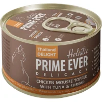 Дополнительное питание Prime Ever Delicacy для кошек (Мусс из цыплёнка с тунцом и креветками)