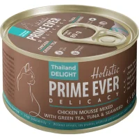 Дополнительное питание Prime Ever Delicacy для кошек (Мусс из цыпленка с зеленым чаем, тунцом и морскими водорослями)