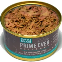 Дополнительное питание Prime Ever Delicacy для кошек (Мусс из цыпленка с зеленым чаем, тунцом и морскими водорослями)