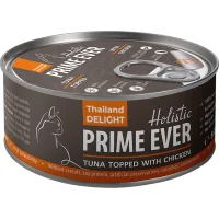 Консервы Prime Ever для кошек (Кусочки из тунца с цыпленком в желе)