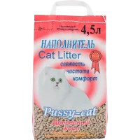 Наполнитель Pussy-Cat для кошачьего туалета (Древесный, 4.5л)