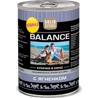 Консервированный корм Solid Natura Balance для собак (С ягнёнком, жестяная банка, 1.24кг)