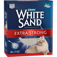 Наполнитель White Sand «Extra Strong» для кошачьего туалета (Усиленное комкование без запаха, комкующийся, 6л)