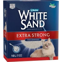 Наполнитель White Sand «Extra Strong» для кошачьего туалета (Усиленное комкование без запаха, комкующийся, 10л)