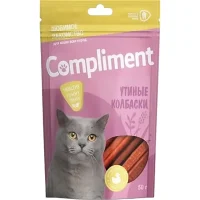 Лакомство «Compliment» для кошек и котят (Колбаски из утки, 50г)