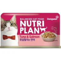 Дополнительное питание «Nutri Plan» для кошек и котят (Тунец с лососем в собственном соку, 160г)