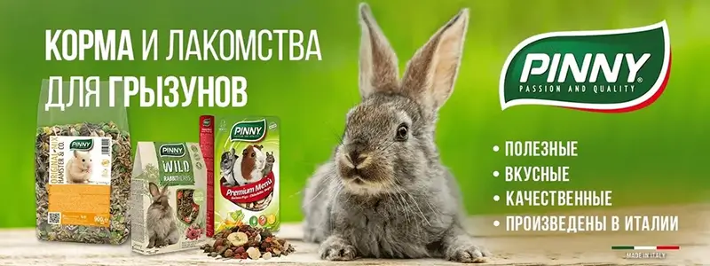 Линейка итальянских корм «PINNY» для грызунов